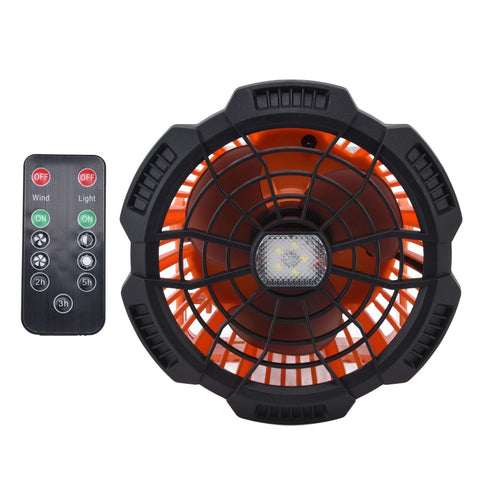 Camping Fan with Light Silent USB Charging 180° Rotation Portable Hook Design 5 LED Fan for Tent Outdoor