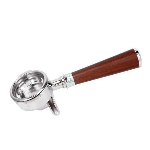 58mm Coffee Portafilter Coffee Machine Filter Coffee Machine Replacement Parts with Wooden Handle for Commercial Use