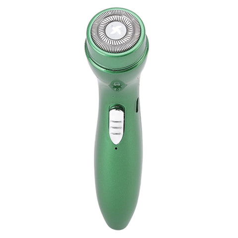 Electric Razor Low Noise Stainless Steel Electric Head Shaver Low Allergic Reactivity for Man 3.7V 2W Green