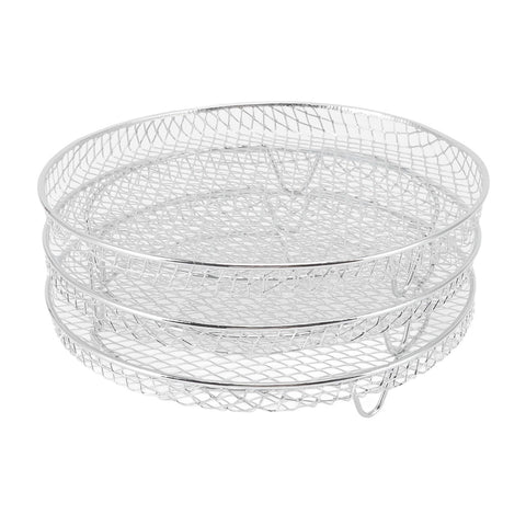 3Pcs Air Fryer Dehydrator Racks Stackable Food Grade Stainless Steel Fruit Meat Dehydration Air Fryer Rack for Air Fryer