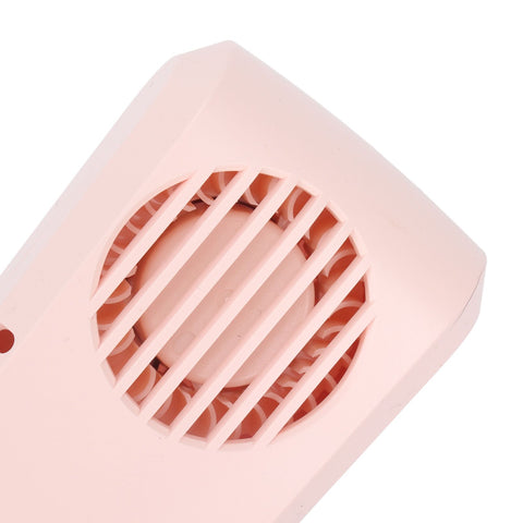 Neck Fan USB Charging 80 Holes 4000 to 5500rpm High Poly Wind Wearable Fan Portable Fan for Household Outdoor Pink