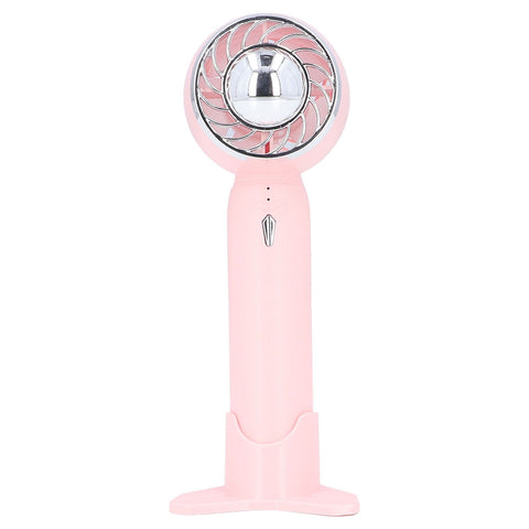 Hand Fan USB 2000mah Battery Charging Supercharged Blades Handheld Desktop Use Portable Rechargeable Fan for Travel Pink