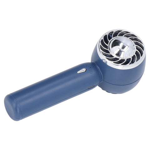 Hand Fan USB 2000mah Battery Charging Supercharged Blades Handheld Desktop Use Portable Rechargeable Fan for Travel Blue