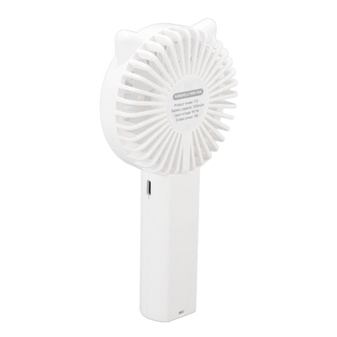 Handheld Mini Fan 3 Different Wind Speeds USB Charging Low Noise Small Fan with Light for Office Dormitory Home
