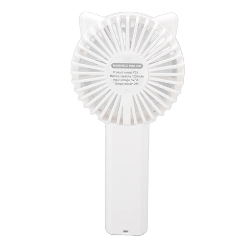 Handheld Mini Fan 3 Different Wind Speeds USB Charging Low Noise Small Fan with Light for Office Dormitory Home