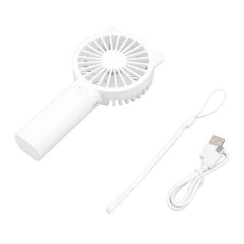 Handheld Mini Fan 3 Different Wind Speeds USB Charging Low Noise Small Fan with Light for Office Dormitory Home