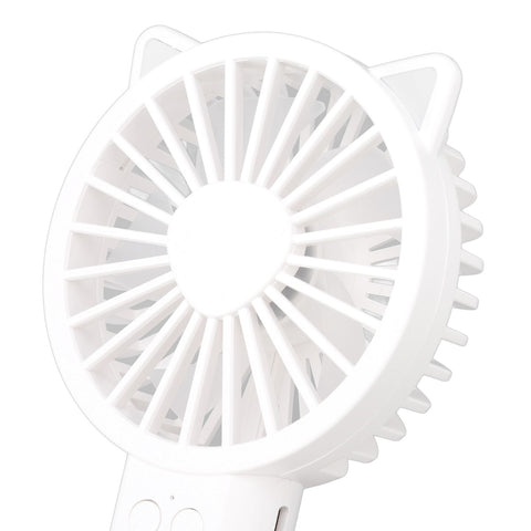 Handheld Mini Fan 3 Different Wind Speeds USB Charging Low Noise Small Fan with Light for Office Dormitory Home