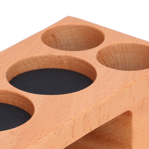 Coffee Tamper Holder Multifunction Food Safe Wooden Coffee Tamping Station for Coffee Lovers