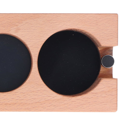 Coffee Tamper Holder Multifunction Food Safe Wooden Coffee Tamping Station for Coffee Lovers