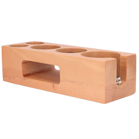 Wood Coffee Filter Tamper Holder Multifunction Wooden Coffee Tamper Mat for 2.3in Coffee Machine Handle Bracket