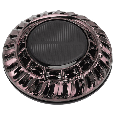 Solar Car Perfume Diffuser Automatic Rotating Decorative Car Aromatherapy Machine for Office Home Silver Black
