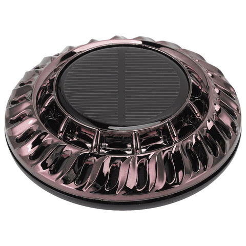 Solar Car Perfume Diffuser Automatic Rotating Decorative Car Aromatherapy Machine for Office Home Silver Black