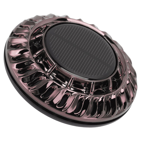 Solar Car Perfume Diffuser Automatic Rotating Decorative Car Aromatherapy Machine for Office Home Silver Black