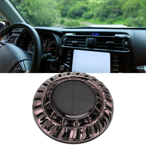 Solar Car Perfume Diffuser Automatic Rotating Decorative Car Aromatherapy Machine for Office Home Silver Black