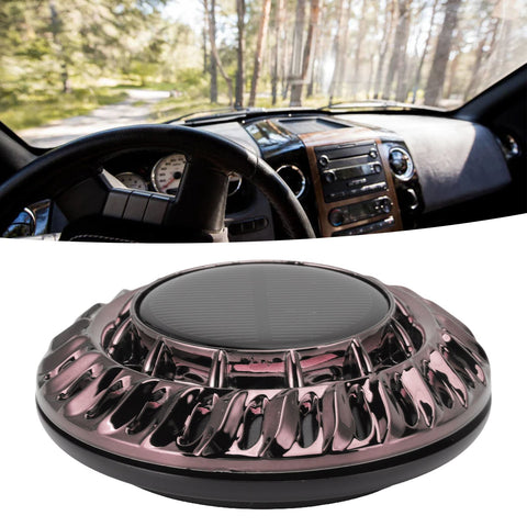 Solar Car Perfume Diffuser Automatic Rotating Decorative Car Aromatherapy Machine for Office Home Silver Black