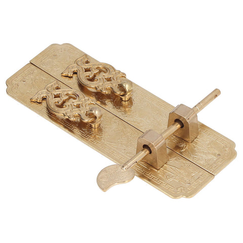 Cabinet Faceplate Brass Material Elegant Retro Botanical Pattern Decorative Chinese Antique Cabinet Handles for Dressers