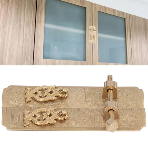 Cabinet Faceplate Retro Style Brass Material Landscape Character Pattern Decorative Cabinet Handles for Wardrobes