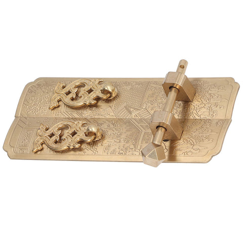 Cabinet Faceplate Retro Style Brass Material Landscape Character Pattern Decorative Cabinet Handles for Wardrobes