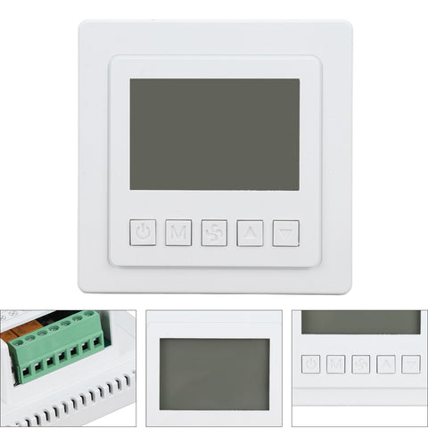 Air Conditioning Thermostat 5℃ To 35℃ ±1℃ High Accuracy Temperature Controller with Large LCD Display for Dining Room