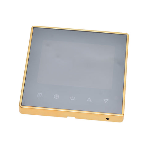Smart Thermostat Multifunction Programmable Thermostat for Air Conditioner Water Heating Underfloor Heating AC220V Gold