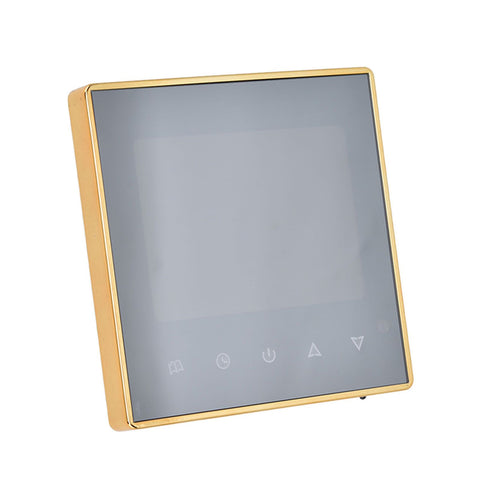 Smart Thermostat Multifunction Programmable Thermostat for Air Conditioner Water Heating Underfloor Heating AC220V Gold