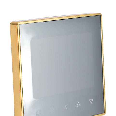 Smart Thermostat Multifunction Programmable Thermostat for Air Conditioner Water Heating Underfloor Heating AC220V Gold