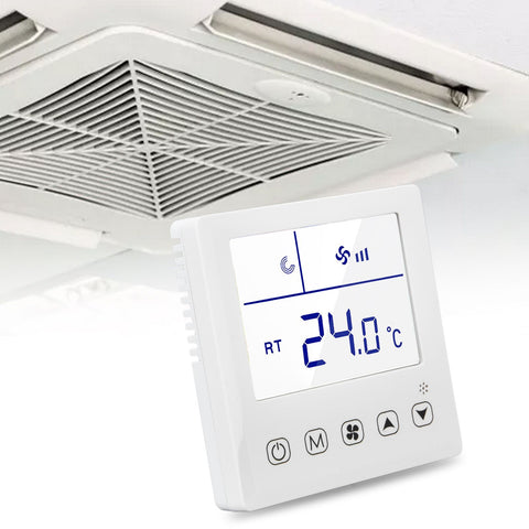 Digital Thermostat Ventilation Function Accurate LCD Display Air Conditioning Temp Controller for Home Hotel AC220V