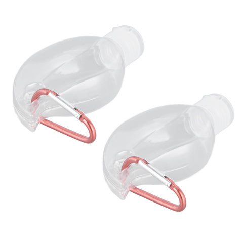2Set 50ml Travel Bottle with Keychain Flip Cap Plastic Liquid Bottle Refillable Leakproof Transparent Squeeze ContainerMaple Leaf