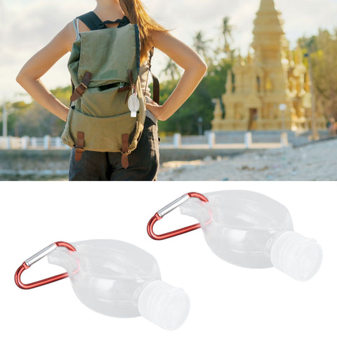 2Set 50ml Travel Bottle with Keychain Flip Cap Plastic Liquid Bottle Refillable Leakproof Transparent Squeeze ContainerMaple Leaf