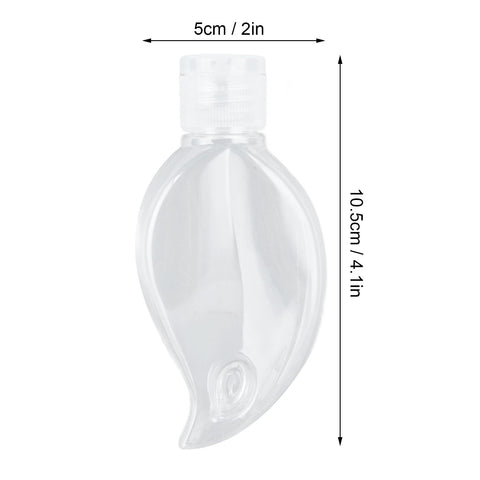 2Set 50ml Travel Bottle with Keychain Flip Cap Plastic Liquid Bottle Refillable Leakproof Transparent Squeeze ContainerMaple Leaf