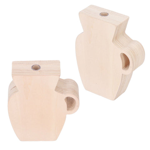 Wood Vase Simple Vintage Style Natural Pinewood Durable Sturdy Odorless Unpainted Wooden Flower Vase