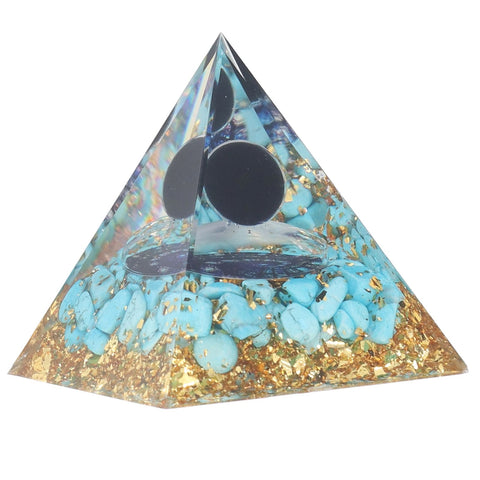 Orgone Pyramid Energy Healing Chakra Pyramid Promotes Mental Growth for Home Office Desktop Decoration