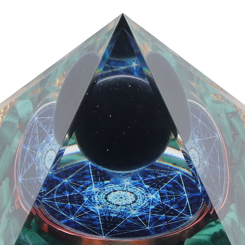 Orgone Pyramid Exquisite Healing Energized Gemstones Pyramids for Home Offices Bedroom
