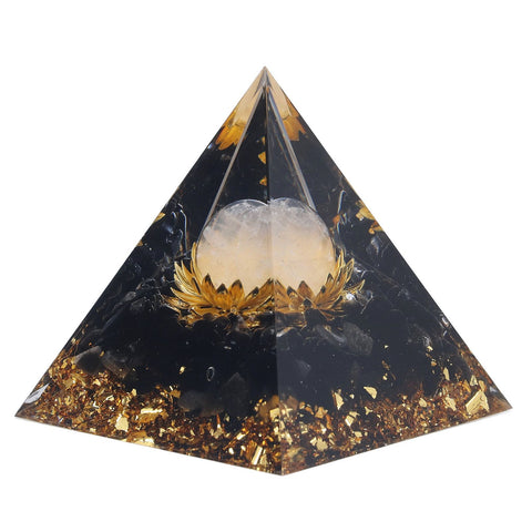 Orgone Healing Pyramid Energy Balancing Positive Power Stone Pyramid Decoration for Meditation Bedroom Office