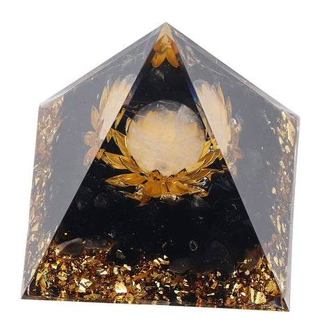 Orgone Healing Pyramid Energy Balancing Positive Power Stone Pyramid Decoration for Meditation Bedroom Office