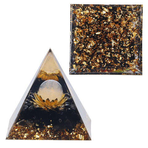 Orgone Healing Pyramid Energy Balancing Positive Power Stone Pyramid Decoration for Meditation Bedroom Office