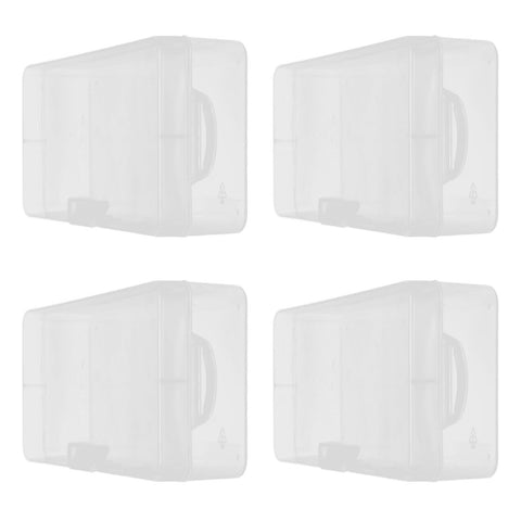 Transparent Storage Box Clear Plastic Container with Hinged Cover for Small ObjectsCrafts Beads Jewelry