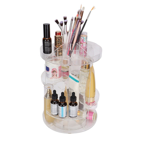 Makeup Organizer 360 Degree Rotation Cosmetic Storage Box Large Capacity Acrylic Jewelry Storage Rack