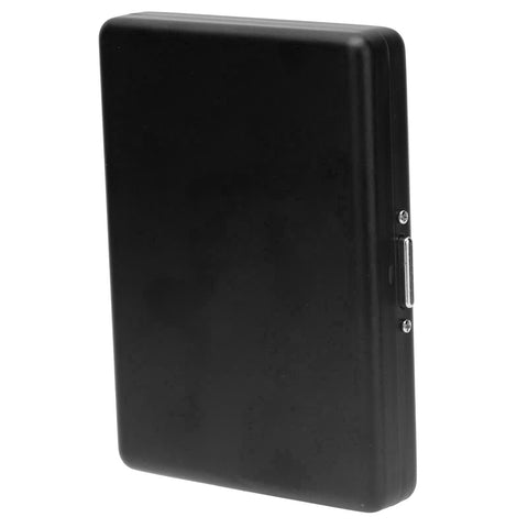 Cigarette Case Aluminium Alloy High Durability Fashion Glossy Exquisite Texture Cigarette Holder for Travel OutdoorBlack