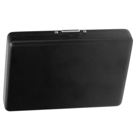 Cigarette Case Aluminium Alloy High Durability Fashion Glossy Exquisite Texture Cigarette Holder for Travel OutdoorBlack