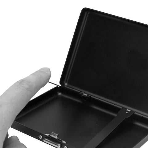 Cigarette Case Aluminium Alloy High Durability Fashion Glossy Exquisite Texture Cigarette Holder for Travel OutdoorBlack