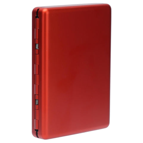 Cigarette Case Aluminium Alloy High Durability Fashion Glossy Exquisite Texture Cigarette Holder for Travel OutdoorRed
