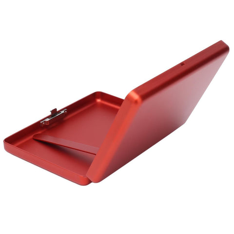 Cigarette Case Aluminium Alloy High Durability Fashion Glossy Exquisite Texture Cigarette Holder for Travel OutdoorRed