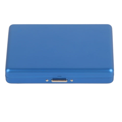 Cigarette Case Aluminium Alloy High Durability Fashion Glossy Exquisite Texture Cigarette Holder for Travel OutdoorBlue