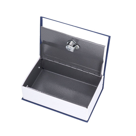 Safe Box Simulation Book Shape Decorative Storage Money Case for Bedroom Living Room OfficeBlue