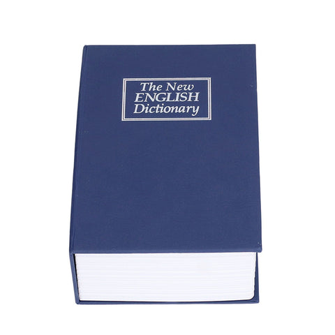 Safe Box Simulation Book Shape Decorative Storage Money Case for Bedroom Living Room OfficeBlue