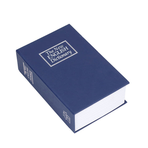 Safe Box Simulation Book Shape Decorative Storage Money Case for Bedroom Living Room OfficeBlue