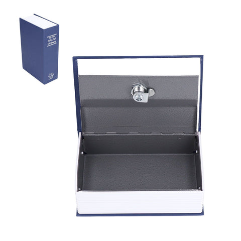 Safe Box Simulation Book Shape Decorative Storage Money Case for Bedroom Living Room OfficeBlue