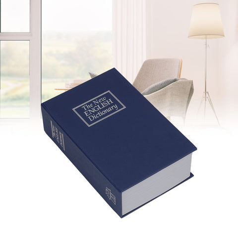 Safe Box Simulation Book Shape Decorative Storage Money Case for Bedroom Living Room OfficeBlue