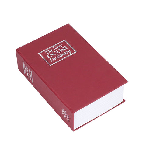 Safe Box Simulation Book Shape Decorative Storage Money Case for Bedroom Living Room OfficeRed